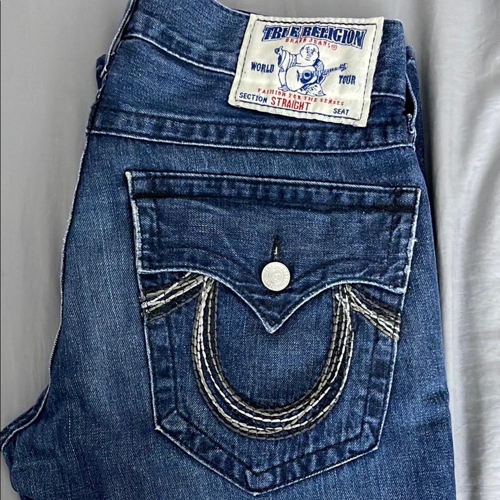 31W 33L True Religion RAINBOW T Jeans